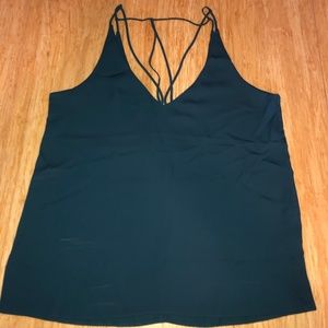 NWOT- Topshop teal strappy tank top